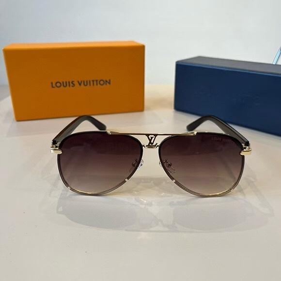 Louis Vuitton Black and Gold Sunglasses - Picture 1 of 7